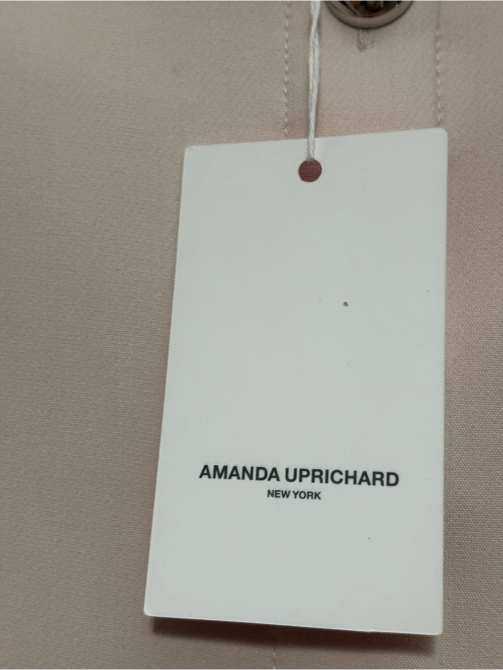 Amanda Uprichard Ivory Short-Sleeve Cropped Blazer Size Small NWT - Picture 7 of 9